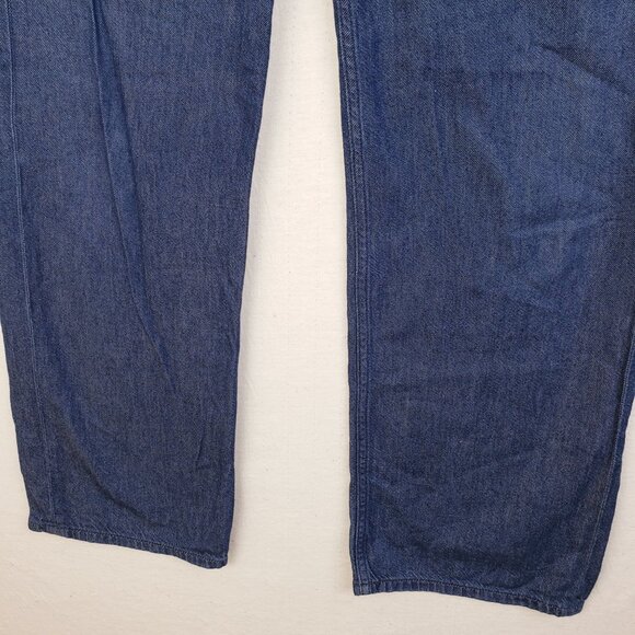 RAG & BONE Logan Wide-Leg Jeans Mid Rise Blue Denim in RINSE Dark Wash size 26 - Picture 13 of 14